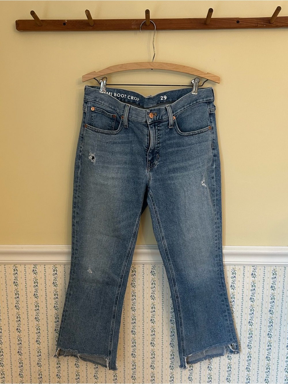J. Crew Cropped Distressed Jeans